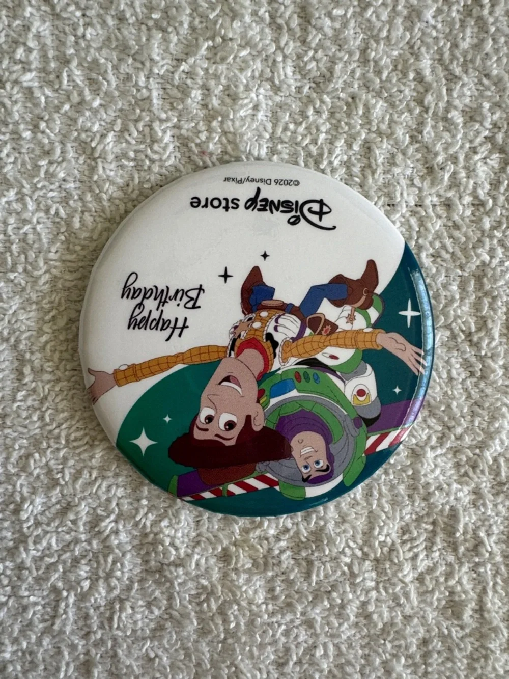 Disney Pixar Toy Story Happy Birthday Button Pin
